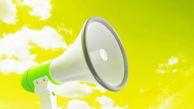 Mega! Noch eine Ausschreibung :) Das ist ein Foto eine Megaphons.