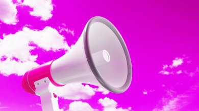 Mega! Noch eine Ausschreibung :) Das ist ein Foto eine Megaphons.