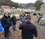 Die Verwaltungschefs Dietmar Seefeldt, Thomas Hirsch und Dr. Fritz Brechtel waren gemeinsam mit Bernd Jung zu Besuch im Ahrtal (von links). Foto: Bernd Wichmann 