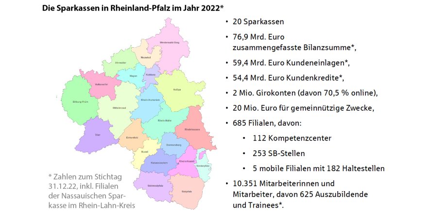 Die Sparkassen in Rheinland-Pfalz im Jahr 2022*