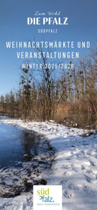 Der neue Flyer „Weihnachtsmärkte & Veranstaltungen" ist da! Titelseite des Neuen Flyers „Weihnachtsmärkte & Veranstaltungen – Winter 2025/2026“. Er ist ab sofort erhältlich!