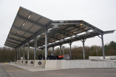 Neuer Wertstoffhof in Westheim – Besichtigung vor Eröffnung Das Bild zeigt den neuen Wertstoffhof in Westheim