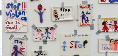 Das Foto zeigt Ein Werk einer Schülergruppe.