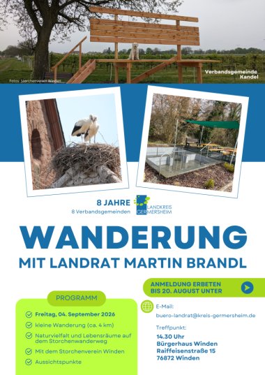 Das Plaka "Landrats Wanderung - 2026"
