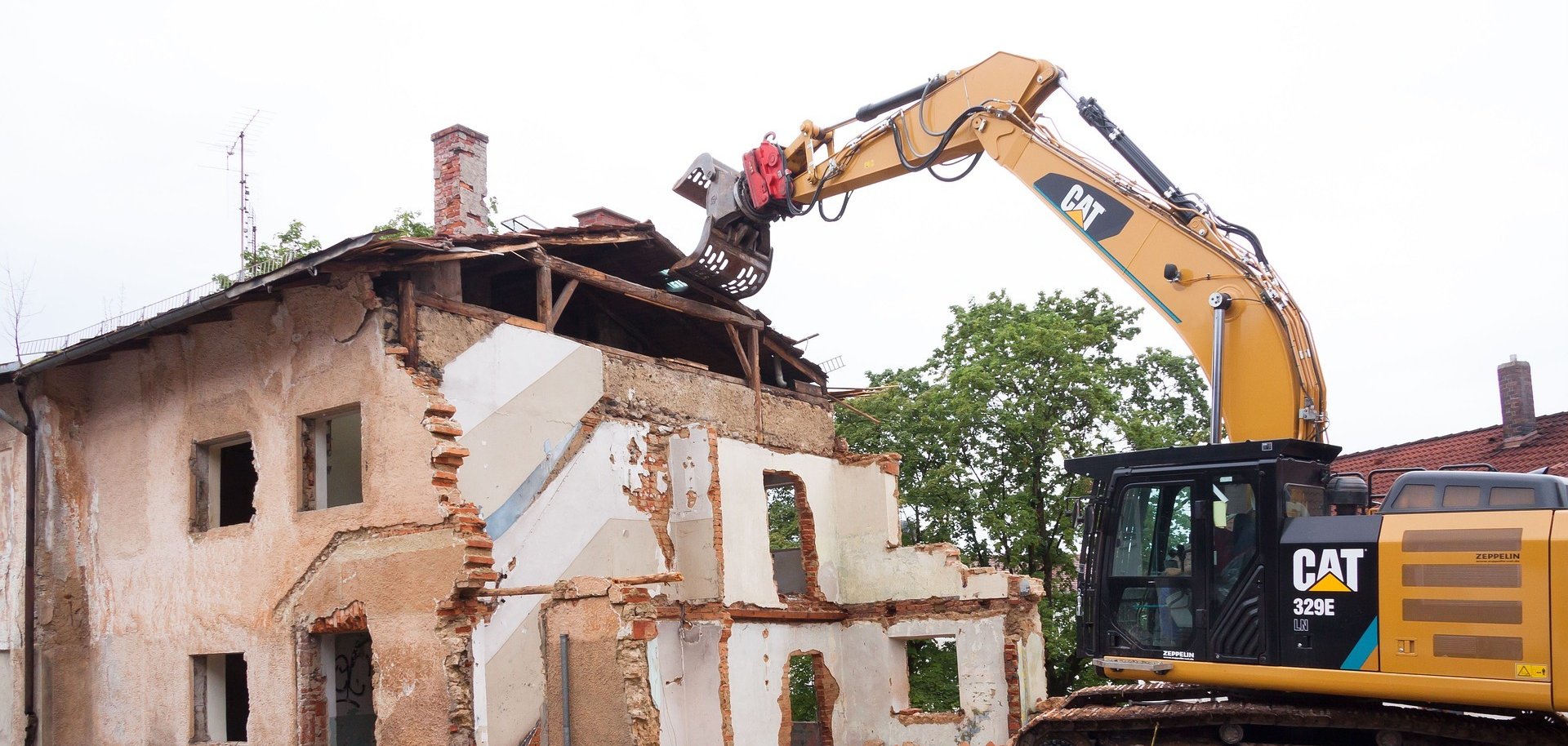 Foto eines Hauses vor dem Abriss.