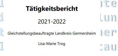 tätigkeitsbericht gleichstellung