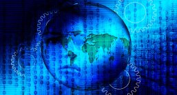 futuristisches foto bzw. grafik einer computermatrix