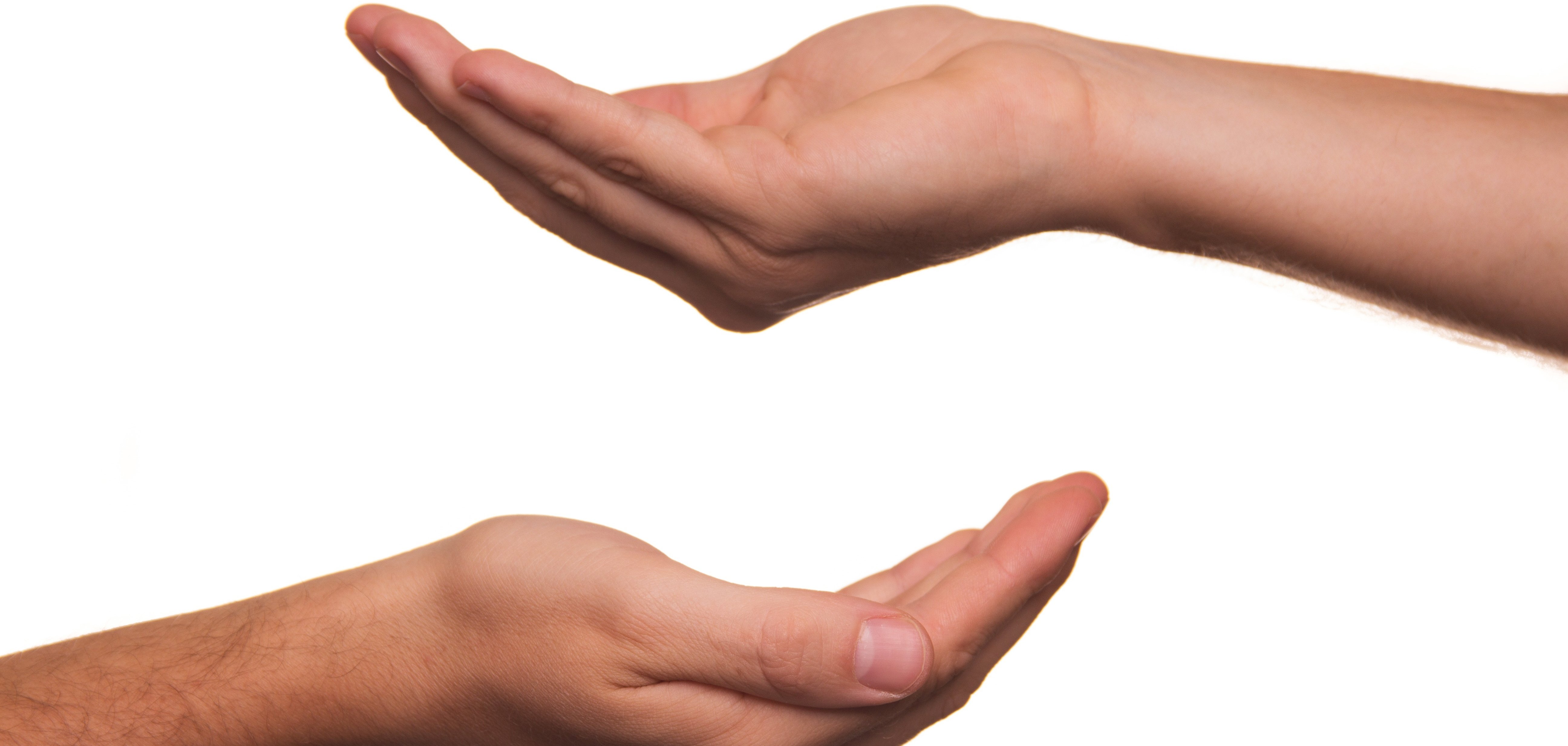 hände, die zur spende aufrufen