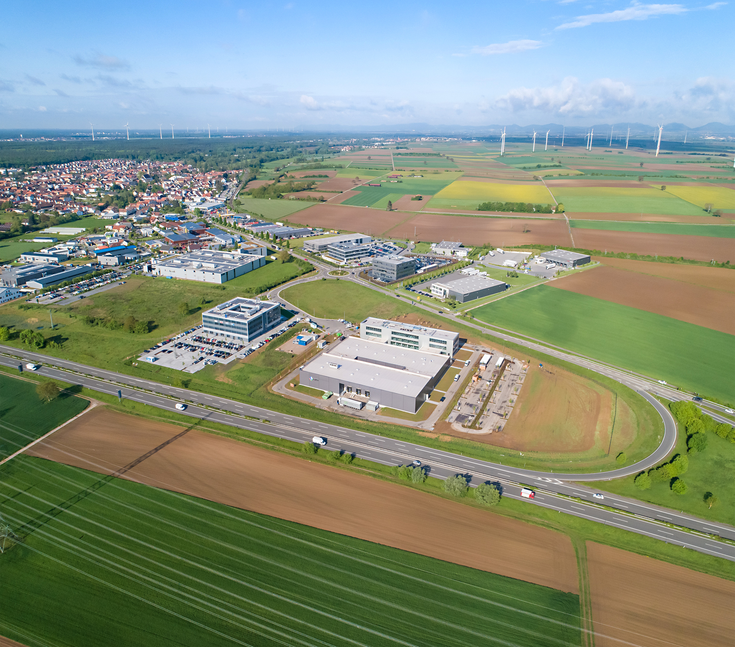 luftaufnahme vom Rülzheimer Industriegebiet