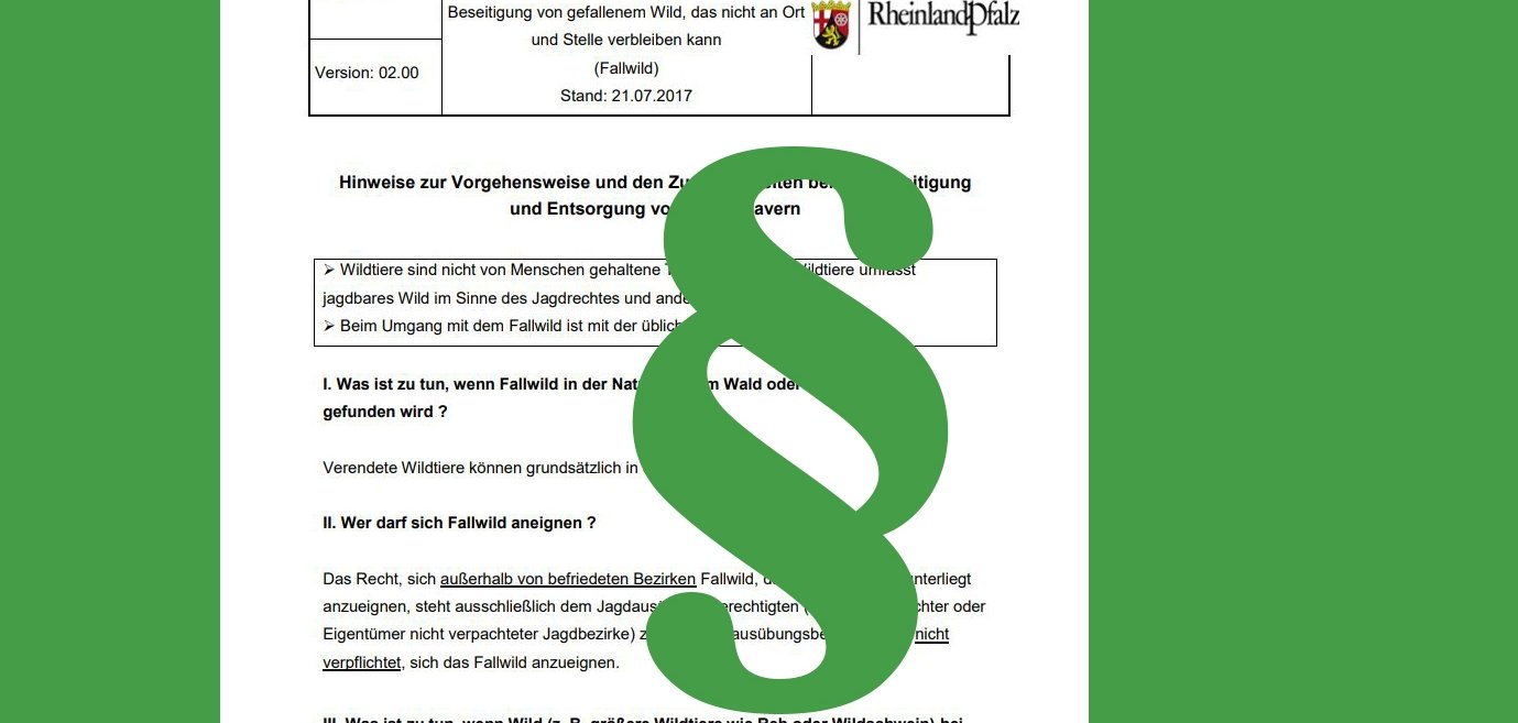 Gewässerschutz: Paragrafenzeichen