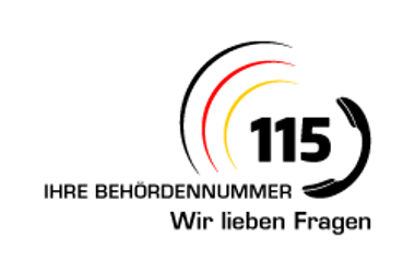 Logo mit der Behördernummer 115