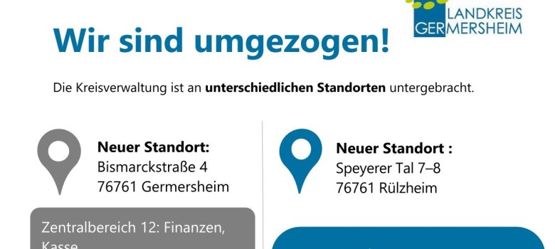 Das bild zeigt die Neue Standorte der Kreisverwaltung germersheim