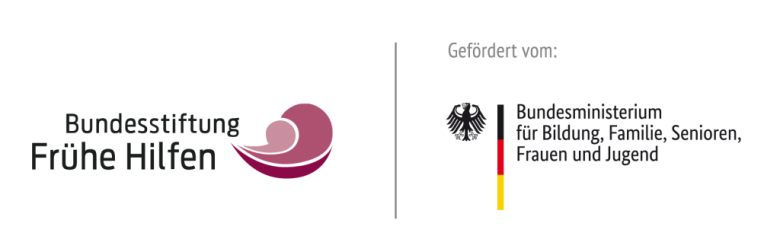Hier das Logo der "Frühen Hilfen", Bundesministerium für Bildung, Familie, Senioren, Frauen und Jugend.